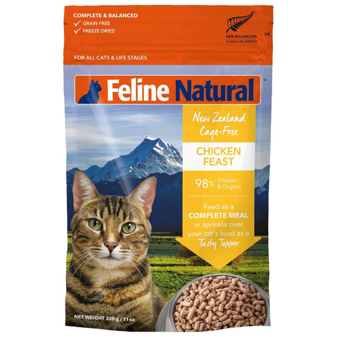 Feline Natural Chicken Freeze Dried Cat Food 11oz - Poudre Pet and Feed Supply